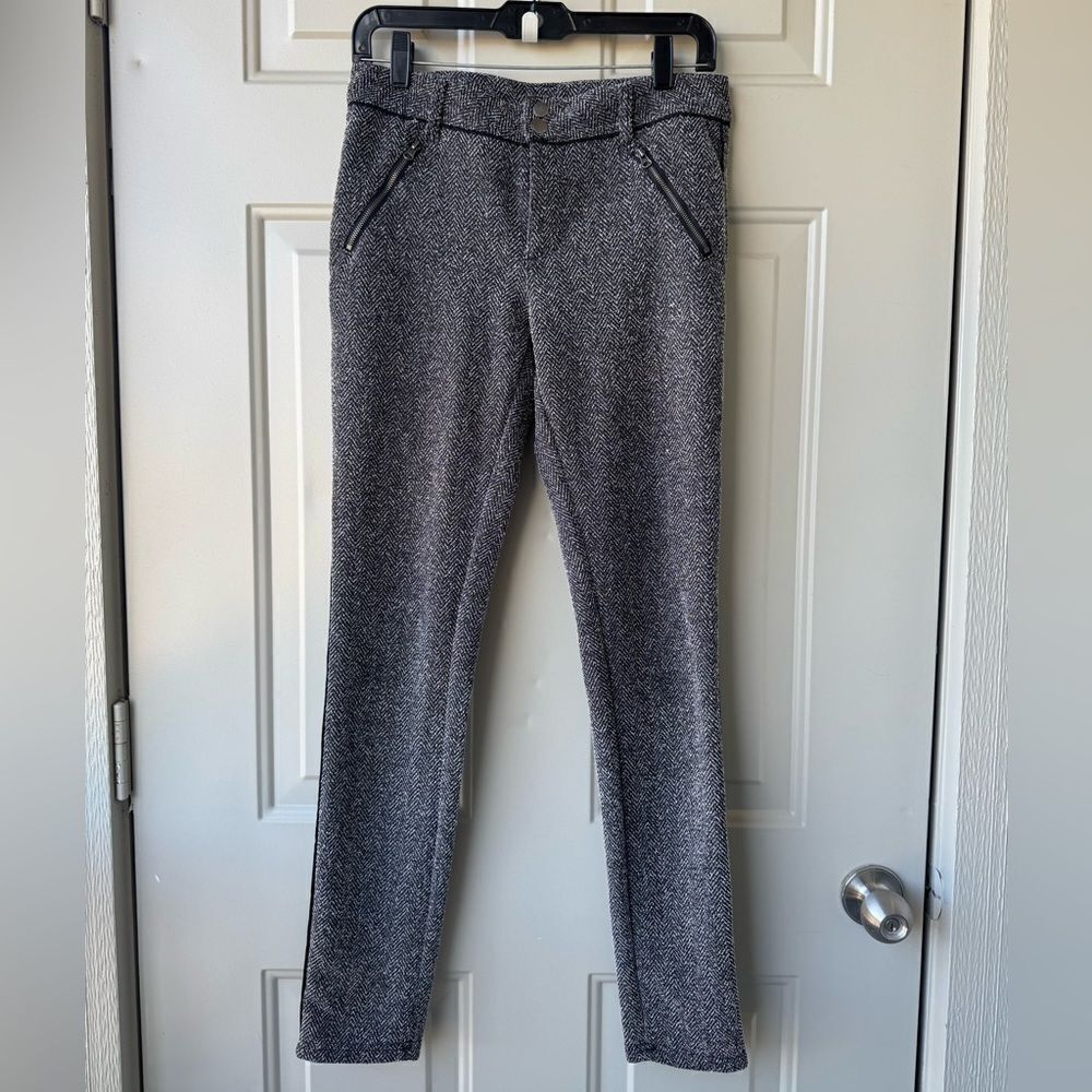 Free‎ People Women’s Herringbone Knit Slim Pants Size 4 Textured with Pockets
